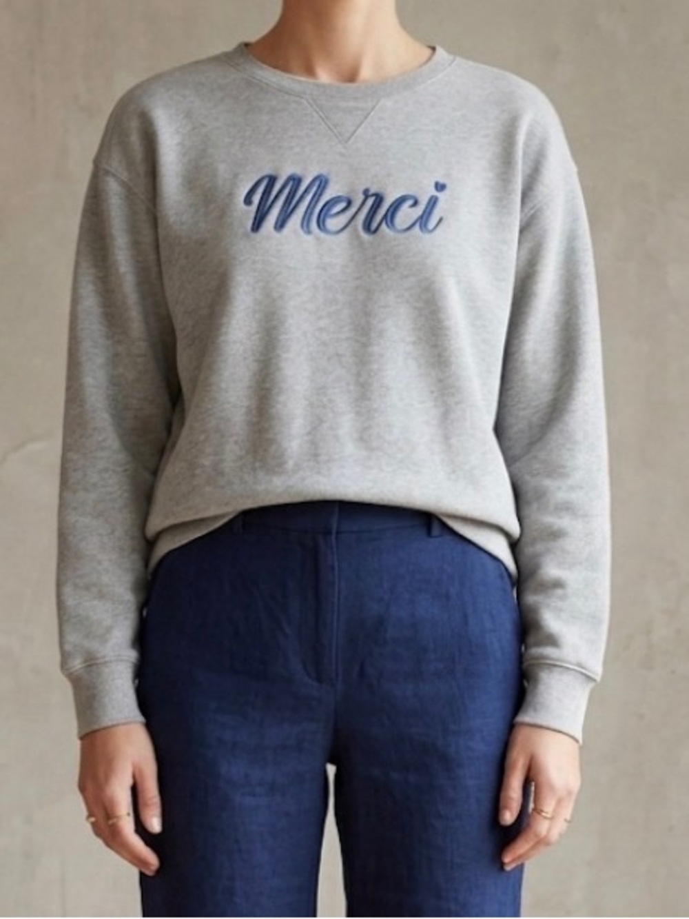 Wildfox Gray Merci Sweatshirt